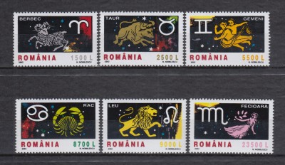 ROMANIA 2002 LP 1576 SEMNELE ZODIACULUI II SERIE MNH foto