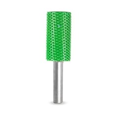 Tvar Dlh&yacute; Valec s Hladk&yacute;m čelom pr-16mm stopka 6mm, Granulatie Saburr ASPRA - VERDE