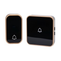 Sonerie Fara Fir/ Wireless SofiaCONCEPT&reg;, IP57, 36 Melodii, Alimentare Priza, Negru/Auriu