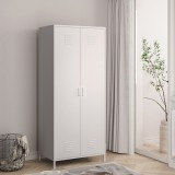 Dulap metalic cu 2 usi Sein&auml;joki 180x76x50cm otel alb [en.casa] HausGarden Leisure, [en.casa]