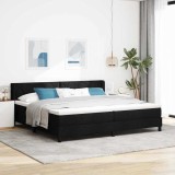 Cumpara ieftin Pat boxspring cu saltea cu saltea Negru 200 x 200 cm