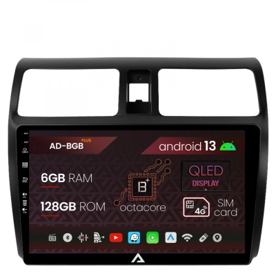 Navigatie Suzuki Swift (2003-2010), Android 13, B-Octacore 6GB RAM + 128GB ROM, 10.1 Inch - AD-BGB10006+AD-BGRKIT301 foto