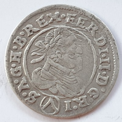Austria 3 kreuzer 1625 Viena argint Ferdinand ll foto