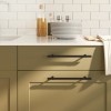 Gossi manere de dulap, 20 buc., negru, 192 mm, otel inoxidabil