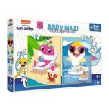 Cumpara ieftin Puzzle Trefl Primo Maxi 2 in 1 - Baby Shark, 20 piese