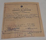 Certificat de INOVATOR, document vechi din anul 1964