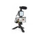 Kit vlogging universal pentru telefon,trepied flexibil,microfon,suport telefon,panou lumina LED