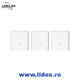 Sistem Mesh Wireless TENDA Nova MX3 AX1500, Dual Band 300+1201 Mbps, 3 buc, alb