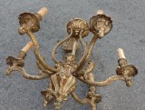 Spectaculos candelabru in stil francez din bronz masiv de dimensiuni mari