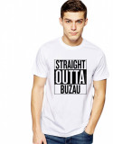 Cumpara ieftin Tricou alb barbati - Straight Outta Buzau - M, THEICONIC