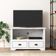 Comoda TV cu 2 sertare , zBODO, alb 91x43x56 cm lemn masiv de pin