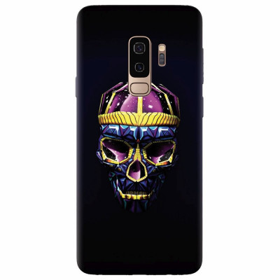 Husa silicon pentru Samsung S9 Plus, Colorfull Skull foto
