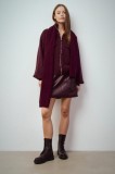 Medicine cizme de piele culoarea bordo, cu platforma