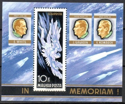 C3028 - Ungaria 1968 - Cosmos bloc neuzat,perfecta stare foto