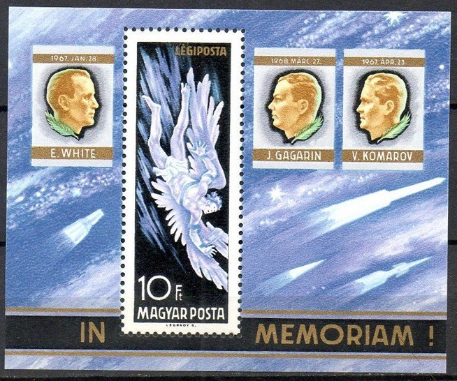 C3028 - Ungaria 1968 - Cosmos bloc neuzat,perfecta stare