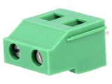 Regletă de conexiuni PCB 90&deg; 7,5mm 2 piste 24A