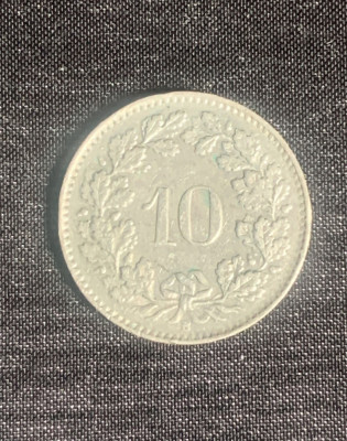 Moneda 10 rappen 1944 Elvetia foto