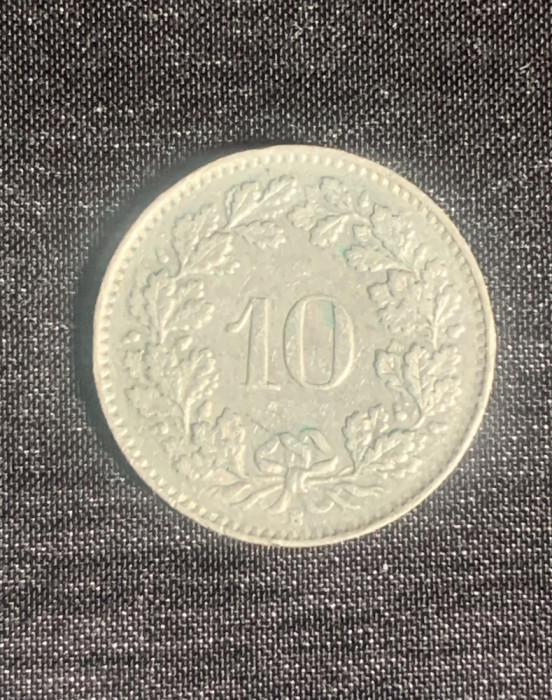 Moneda 10 rappen 1944 Elvetia