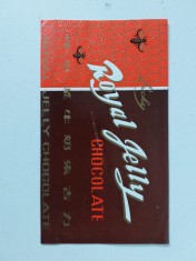 Ambalaj ciocolata Royal Jelly Chocolate, Shanghai China, vintage, anii 80 foto