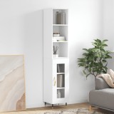 Cumpara ieftin Dulap &icirc;nalt, alb extralucios, 34,5x34x180 cm, lemn prelucrat
