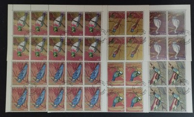 INS.COMORE-PASARI-BLOC DE 10 SERII-OBLITERARE-CTO-ICO 180B foto