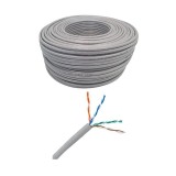Cablu retea CAT6 UTP CCA 100m, 4x2x0.50 mm, gri pentru LAN