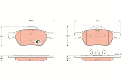 TRW GDB1540 COTEC set placute frana,frana disc foto
