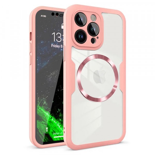 Husa MagSafe pentru Apple iPhone 12 Pro, Techsuit, ColorVerse 360, Roz