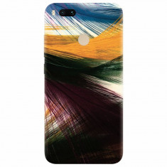 Husa silicon pentru Xiaomi Mi A1, Colorful Peacock Feathers