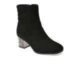 Botine FLAVIA PASSINI negre, 83331, din piele intoarsa