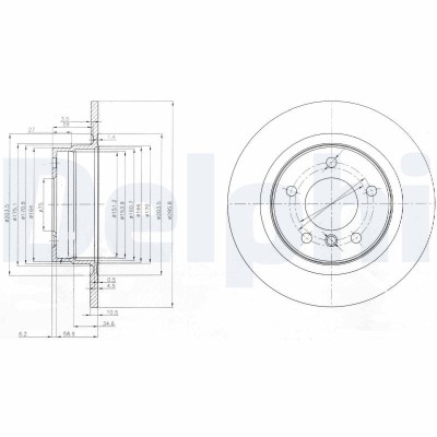 DELPHI BG3960 Disc frana foto