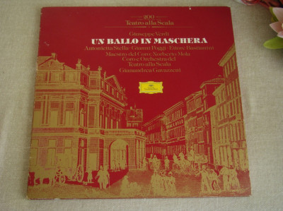 VERDI - Bal Mascat - Cutie cu 3 Viniluri Deutsche Grammophon Perfecte foto