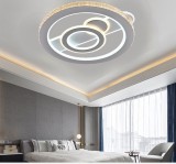 Cumpara ieftin Lustra LED 70W, diamante + cercuri, lumina calda/rece/neutra