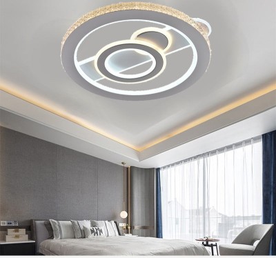 Lustra LED 70W, diamante + cercuri, lumina calda/rece/neutra foto