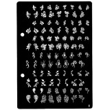 Cumpara ieftin Plăcuţă metalică XL pentru ştampilarea nail art, I, INGINAILS