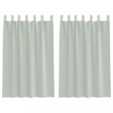 Cumpara ieftin Perdele Voile cu Bucle 2 buc Gri deschis 140x175 cm