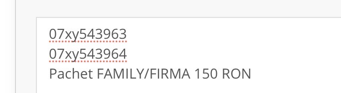 Cartele numere usoare consecutive