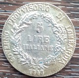 (M2527) REPLICA MONEDA DIN AUR ITALIA, LOMBARDIA - 5 LIRE 1848, Europa