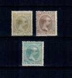 Puerto Rico 1895 - Regele Alfons XIII, serie neuzata incompleta