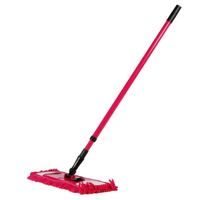 Mop cu Microfibre, Model Extensibil, Culoare Roșu, Coada 80-125cm foto