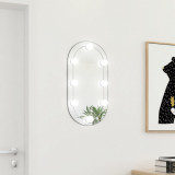 Oglinda cu lumini LED, 60x30 cm, sticla, oval GartenMobel Dekor, vidaXL