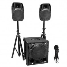 Kit subwoofer 12 inch, 2 sateliti 8 inch, stand boxe, cabluri foto