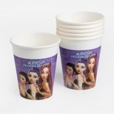 Pahare de h&acirc;rtie cu model K-POP Demon Hunters, 200 ml, set 6 buc, CMCLASS