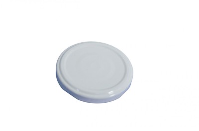 Set 50 capace pentru borcane, FI 63 mm, albe foto