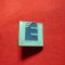 Insigna -litera E , metal si email , h= 1,5cm