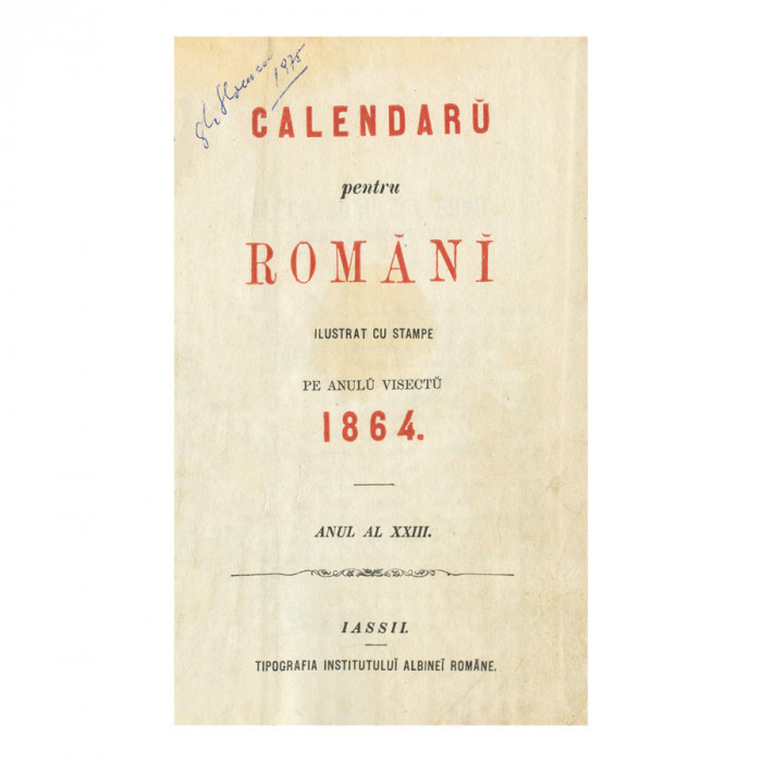Calendarul pentru Rom&acirc;ni, 1864