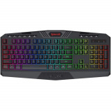 Tastatura gaming Redragon Harpe, Iluminare RGB, Wireless, Mecanica, Negru