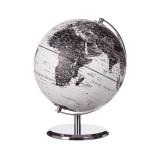 Cumpara ieftin Glob Pamantesc decorativ alb negru argintiu 20 x 28 cm