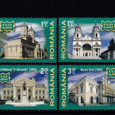 RO 2008 , LP 1813 e ,"Iasi-600 ani atestare doc." - serie cu viniete. MNH