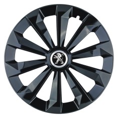 Set 4 Capace Roti 14 inchi (R14) Fame Negru, Compatibile Cu Peugeot